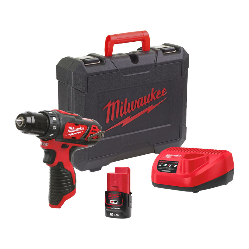 Aku kompaktní vrtačka M12 BDD-201C Milwaukee 4933479439