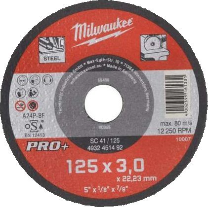 Řezný kotouč na kov CutWSC 41/125X3 PRO+ Milwaukee 4932451492