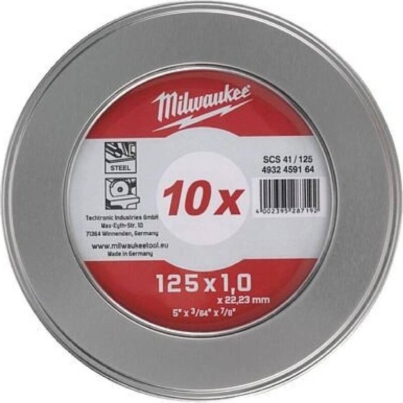 Tenké řezné kotouče na kov PRO+125X1 - 10ks Milwaukee 4932478998